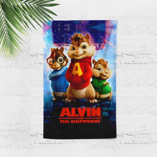 Плажна хавлиена кърпа с 3D дизайн Алвин и Катеричоците 6346