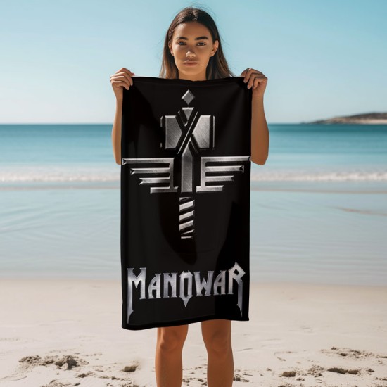 Плажна хавлиена кърпа с 3D дизайн на музикална група S2429