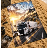Бързосъхнеща хавлиена кърпа за плаж с 3D принт Truck