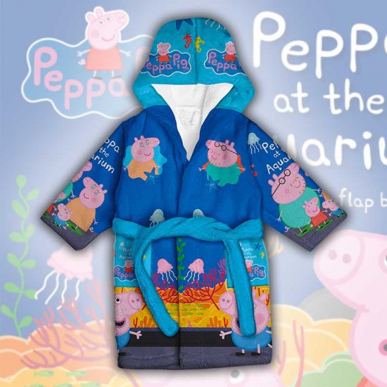 Детски халат за баня с качулка и джобове 10567