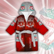 Детски халат за баня с качулка и джобове 10820