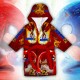 Детски халат за баня с качулка и джобове 10969