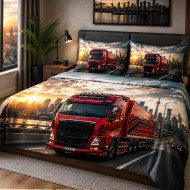 Комплект спално бельо с реалистично изображение Truck