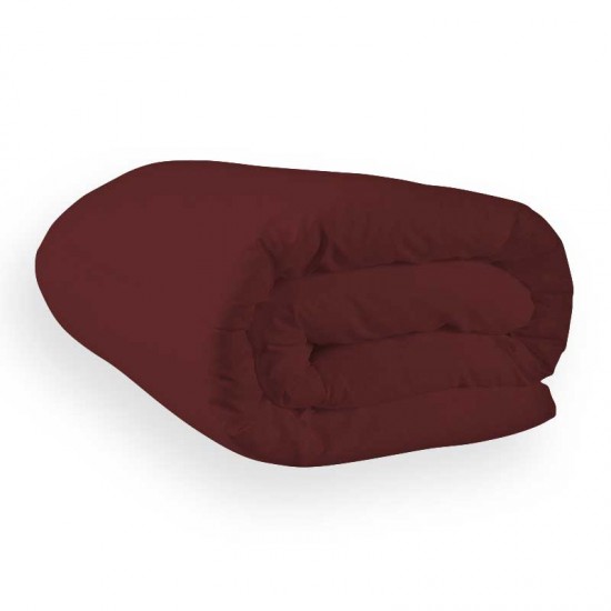 Капитонирана олекотена завивка от памук в бордо